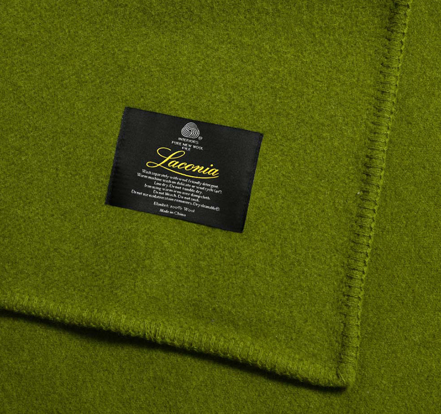 Australian Wool Blanket Range Moss Green
